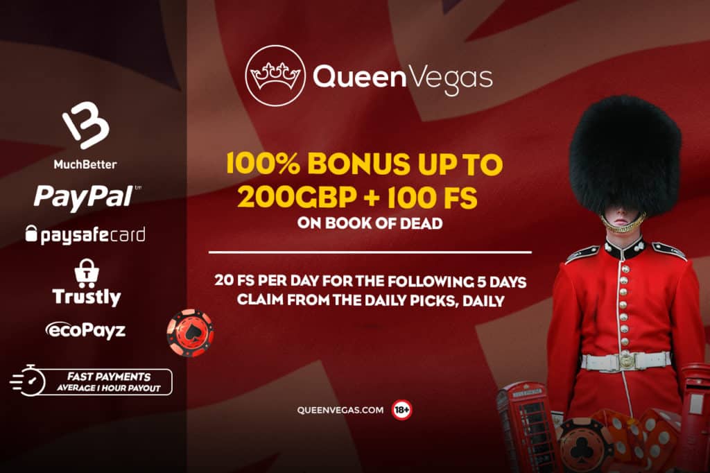 QueenVegas Casino Bonus Banner